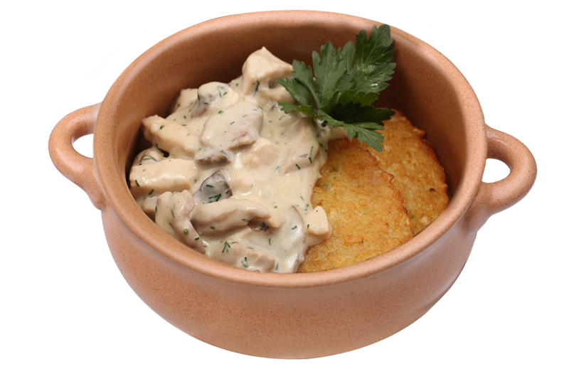 Драники с мачанкой