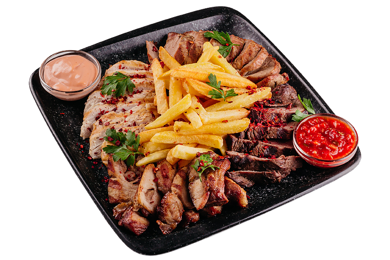 Мясная тарелка на гриле